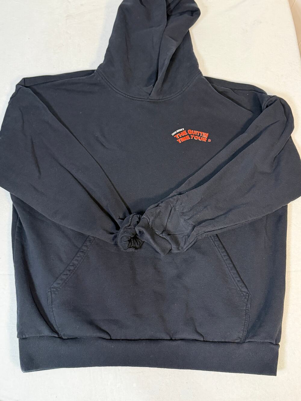 Zach Bryan Hoodie Black The Quittin Time Tour 24 Merch Sweatshirt Mens XL